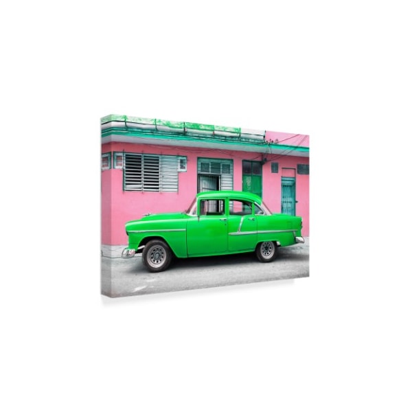 Philippe Hugonnard 'Classic American Green Car In Havana' Canvas Art,22x32